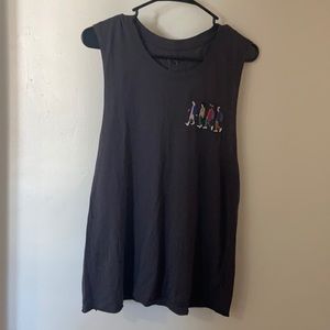 Stranger Things embroidery detail tank top